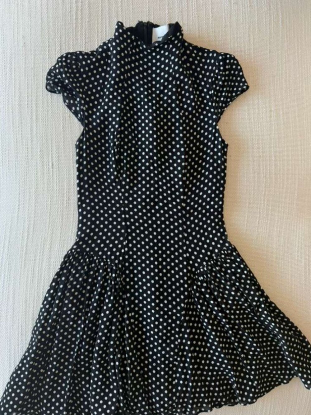 Reformation Black Polka Dot Dress Size 2 Like New